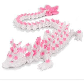 مفصلية ثلاثية الأبعاد المطبوعة Cherry Blossom Dragon - Decord Decord Decore & Tidget Toy لإغاثة القلق ، هدية خيالية قابلة للتحصيل للحيوانات الأليفة للحيوانات ، واختيار ديكورات يوم الأم.