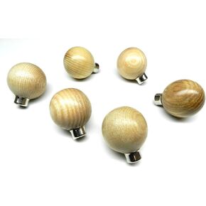 JTS Wooden Graver Handles مجموعة من 6 مستديرة من الكرة مقبض حامل خشبي ، يمكن استخدام المقابض لعقد أدوات أخرى مختلفة ، بما في ذلك عجلات Milgrains ، وأدوات الديكور ، والمزيد