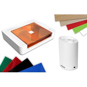 Glowforge Spark Complete Bundle: Laser Engraver ، و Prodgrads Essentials ، ومرشح الليزر الحرفي