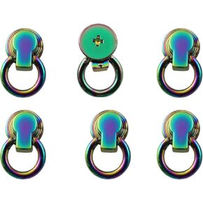 LQ Industrial 6PCS Bag Bag Strap Link Connector Metal Pres Buds Buckle Seven Color Wallet Clip Clip Buckle Latformation لتوصيل الحرف اليدوية الجلدية