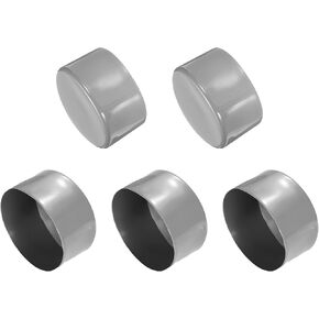 uxcell 5pcs Rubber End Caps 21mm ID Vinyl Round Tube Bolt Cap Cover Screw Thread Protectors Black