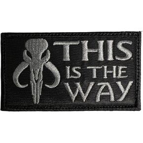 This is The Way Mandalorian Boba Fett Patch Bounty Hunter - Tactical Military Morale Embroidered Patch Hook Fastener Backing