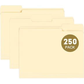 مجلد الملف ، RAZCC 250 Pack 1/3 Cut Tab Bolders حجم الحروف ، مجلدات مانيلا ، مجلدات مع علامة تبويب ، رائعة للتنظيم وسهل تخزين الملفات
