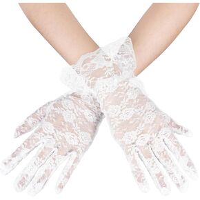 Lace Gloves, Black Wedding Lace Gloves, Tea Party Gloves for Women, Bridal Gloves For Opera Evening Party Wedding Prom Halloween Cosplay in Saudi Arabia