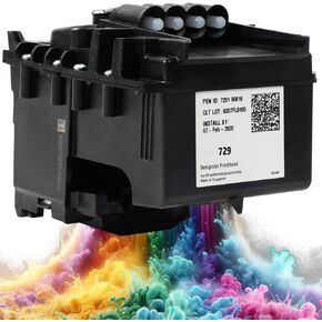729 PrinThead for HP DesignJet T830 MFP & T730 طابعات مؤامرة كبيرة التنسيق ، 729 مجموعة استبدال PrinThead