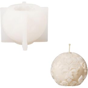 Boowan Nicole Relief Complar Candles Silicone Morning لصنع الشموع ، قالب شمعة مستديرة للاسطوانة لزينة المنزل المصنوعة يدويًا DIY (LZ0663-3)