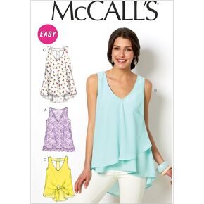 McCall Pattern Company M6960 تفتقد إلى قمم وسترات ، Size Y "XSM-SML-MED"