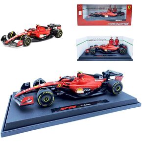 Bburago 1:18 SF23#55 New 2023 Model Car for Ferrari Team Alloy Racing Die Cast Car Sainz Signature 1/18 F1 SF23#55 Collection Gift