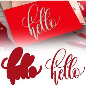 Hello Words Metal Die Cuts Hello Die Cuts for DIY Scrapbooking Photo Album Paper Die-Cutting and Embossing Crafting Card Making Decorative Any Department Arts, Crafts and Sewing, Scrapbooking Die-Cuts