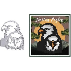 ABTOLS Metal Eagle Background Cutting Dies, America Eagle Die Cuts Animal Embossing Stencils Template Mould for Card Scrapbooking and DIY Craft Album Paper Card Decor
