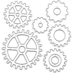 Silver Steampunk Metal Cutting Dies Gear Craft Cuts قالب القالب النقش لـ DIY Paper Art Crafts Photo Photo Decor Decor