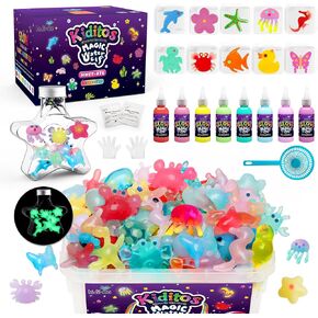 يتوهج Kiditos في مجموعة Toy Toy Dark Magic Water ، ومجموعة Magic Aqua Fairy Water Gel مع 8 ألوان توهج و 10 قوالب. هدايا عيد الميلاد ، هدايا أعياد الميلاد ، تفضل الحفلات ، الفنون والحرف اليدوية.