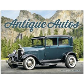تقويم AutoS AutoS 2025 معلق الجدار - 19 "× 11" (مفتوح) 2025 مخطط المواعيد الشهري والمنظم. السيارات الكلاسيكية والتصوير الأنيق من عصر كلاسيكي.