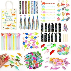 Katchon ، 192pcs Party Dinosaur Forms for Kids - Goodie Bags Stuffers ، Sulk Cidge Toys | ألعاب صندوق الكنز لجوائز الفصول الدراسية | حشو بيناتا ، جوائز كرنفال ، هدايا عيد ميلاد | تفضل حفلة الأطفال