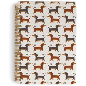 دفتر ملاحظات دوششوند الحلزوني ، مجلة Weiner Dog Notebook ، دفتر ملاحظات لطيف ، كتبت مجلة الكلية المحتملة ، دفتر غلاف للكلاب لمحافظات Teen Girls Dog Hompts 5.5x8.3inch