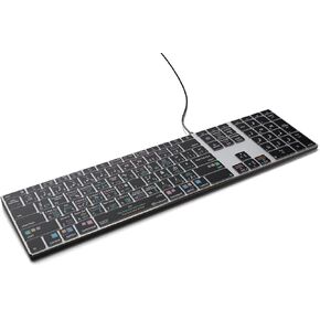 KB Covers Dorico Backlit Pro Aluminum Keyboard - Windows - US | Music Composition & Notation | Music Scoring Shortcuts | Keyboard for Musicians & arrangers
