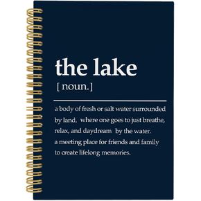 The Lake Definiture Spiral Noteboor ، Blue Journal ، House Homes 5.5 "× 8.3" 164 صفحات تحكمها كلية محافظات الدفاتر ، وهدايا Love Lovers للاختراحات المدرسية لمكاتب Lake House