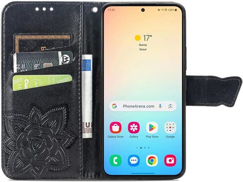 Wallet Case for Samsung Galaxy S25 Ultra Case Crystal Glitter Bling with Card Holder Stand Leather Flip Case Diamond Butterfly Protective Case for Samsung Galaxy S25 Ultra Crystal Rose Gold in Kuwait