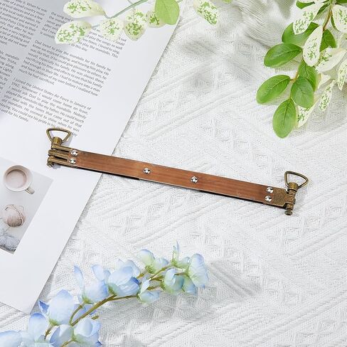 SUPERFINDINGS 2PCS 9.8" Metal Internal Flex Frames with Loop Iron Purse Frame Coin Handbag Hinges Kiss Clasp Spring Clip Hook for Wallet Bag DIY Craft Sewing Purse Making in Saudi Arabia
