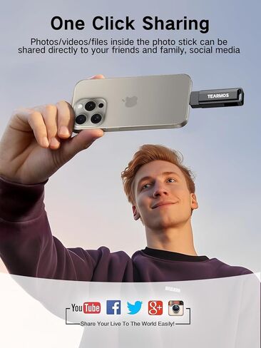 128GB Flash Drive Intended for iPhone iPad, Memory Stick Storage for Photos and Videos Backup, Compatible with iPhone iPad Android PC, Plug and Play, No Application Required (Metal Silver) in Saudi Arabia