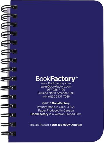 BookFactory Idea Book/Idea Journal/Mini Ideas Notebook/Pocket Idea Log Book 120 Pages - 3 1/2" x 5 1/4'' Durable Thick Translucent Cover Wire-O Binding (JOU-120-M3CW-A(Ideas)) in Saudi Arabia