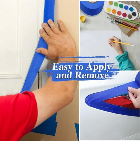 Painters Tape 2 Inch Wide, 10-Packs Blue Painters Tape for General Purpose Use, 2 Inches X 55 Yards X 10 Rolls, 550 Yards in Total in Kuwait