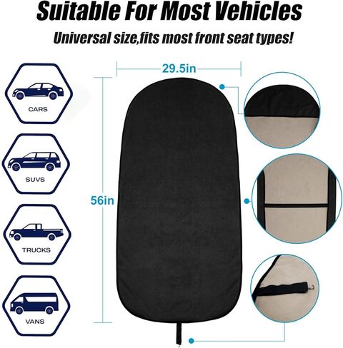 Car Seat Towel Covers Seats Protector Sweat Towel Car Seat Cover After Gym Waterproof Non-Slip Car Towel Seat Covers for Front Seats Universal Washable Seat Towel Cover for Jeep,Truck,SUV Clearance in Kuwait