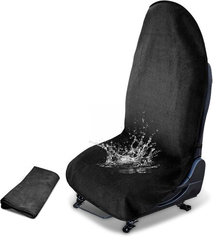 Car Seat Towel Covers Seats Protector Sweat Towel Car Seat Cover After Gym Waterproof Non-Slip Car Towel Seat Covers for Front Seats Universal Washable Seat Towel Cover for Jeep,Truck,SUV Clearance in Kuwait