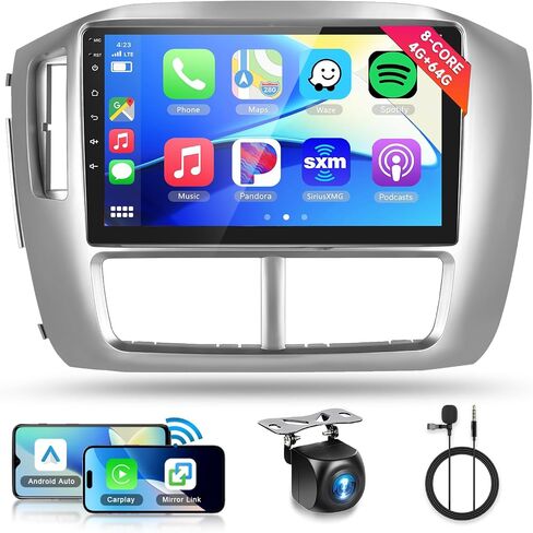8core 2+64g سيارة ستيريو لـ Honda Pilot 2006 2007 2008 Wireless Carplay Android Auto ، 9 Inch 1280 * 720p IPS Radio Touch Screen Radio ، Android/GPS/WiFi/32Band DSP Audio/Bluetooth/SWC/Camera Backup Camera in Kuwait
