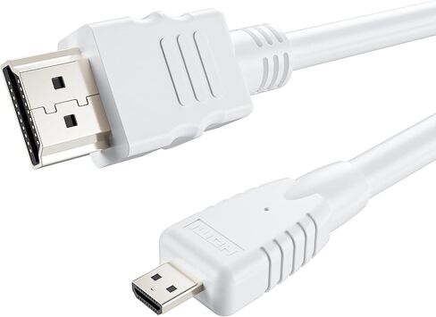 Micro HDMI to HDMI Cable Adapter, Male to Female HDMI 2.0 Cord, 4K@60Hz HDR 3D Dolby 1080P, 18Gbps High Speed, Compatible with Raspberry Pi 5/4, GoPro Hero 7/6, Nikon B500, A6000, 0.8FT / 0.25M Black in Kuwait
