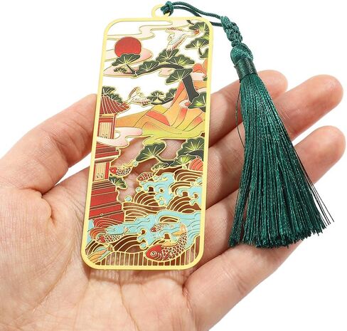 مرجعية فنون في القصر الصيني القديم ، Cat Carp Flying Crane Lotus إشارات مرجعية مع شرابات ، هدايا محاصر لمجموعة عشاق الكتب in Kuwait