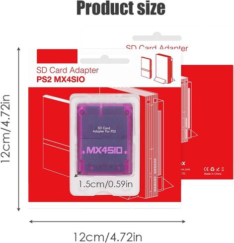 SIO2SD SD Card Reader Adapter for PS2 Fat Console Memory Card Expansion for SIO Replacement Memory Card Reader for PS2 Not a Memory Card But a Adapter (Red) in Kuwait