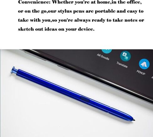 Note 10 S Pen WithBluetooth Replacement for Samsung Galaxy Note 10/Note 10 Plus/Note 10+ 5G Stylus Pen,4095 Pressure Sensor(Aura Glow Silver) in Saudi Arabia