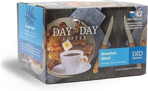 Day To Day 200-Count Donut Blend, Medium Roast Single Serve Coffee Pods for K-Cup Keurig Brewers in Saudi Arabia