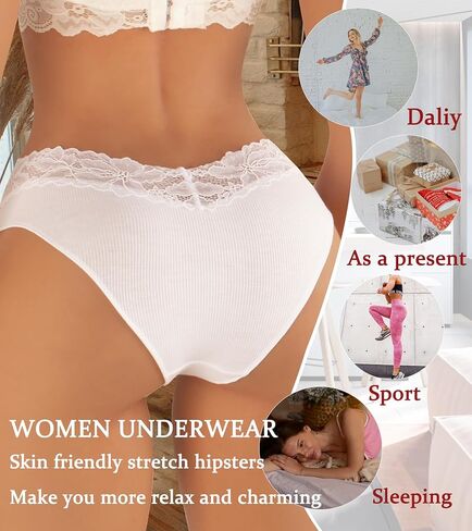 Hibluco ملابس داخلية نسائية مثيرة من الدانتيل وحزام الخصر سراويل داخلية مرنة in Kuwait