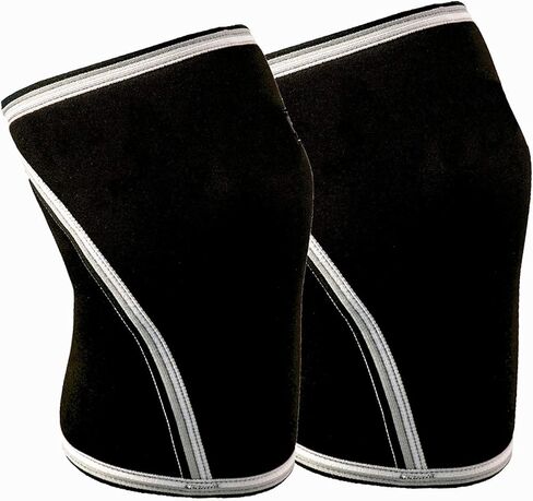 Knee Sleeves (1 Pair) 7mm Neoprene Thick Compression Knee Brace Support for Weightlifting, Powerlifting, Squatting and Cross Fit Training Fitness for Women and Men Black, L in Saudi Arabia