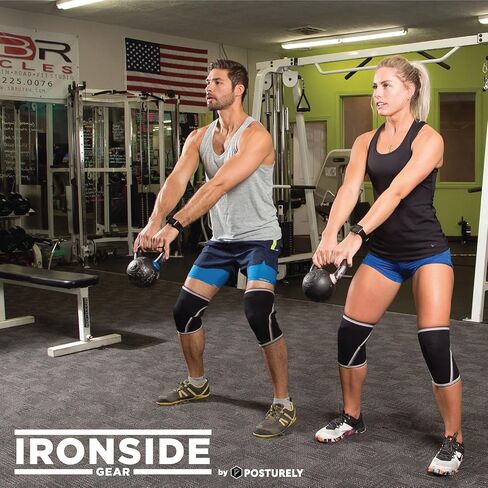 Knee Sleeves (1 Pair) 7mm Neoprene Thick Compression Knee Brace Support for Weightlifting, Powerlifting, Squatting and Cross Fit Training Fitness for Women and Men Black, L in Saudi Arabia