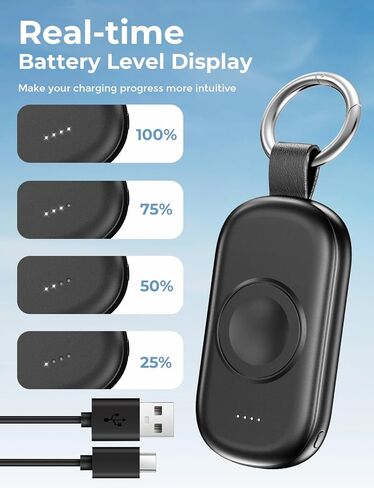 شاحن محمول لشاحن Apple Watch ، شاحن Iwatch Magnetic اللاسلكي 1200 مللي أمبير في الساعة مفتاحية ، شاحن سفر شاحن سليم مضغوط لسلسلة Apple Watch 10/9/7/6/SE/5/4/3/1/1/UITRA/UITRA 2 in Kuwait