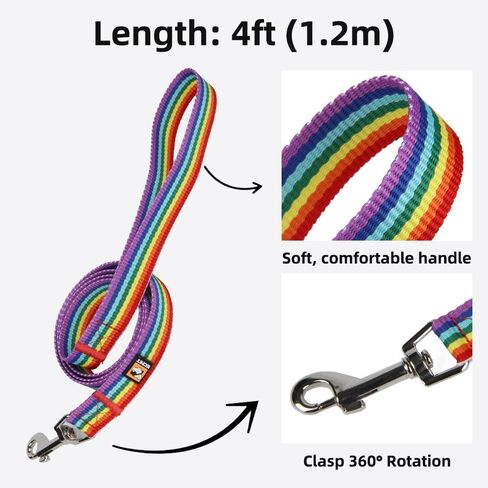 Hcpet Dog Collar and Leash Set with Safety Locking Buckle, Adjustable Soft Cat Collar, Breathable Nylon Dog Collar for Small, Medium and Large Dogs XS in Saudi Arabia