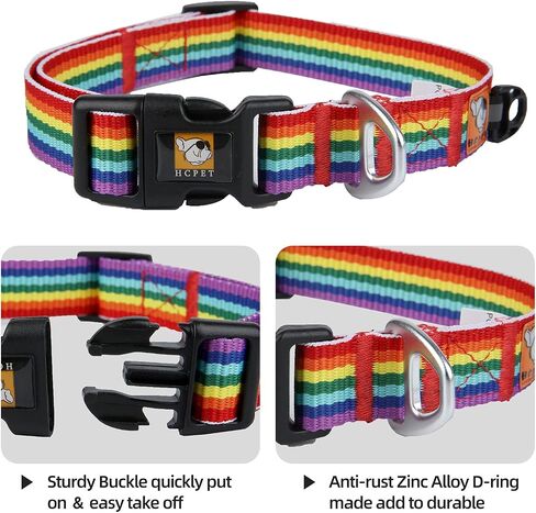 Hcpet Dog Collar and Leash Set with Safety Locking Buckle, Adjustable Soft Cat Collar, Breathable Nylon Dog Collar for Small, Medium and Large Dogs XS in Saudi Arabia