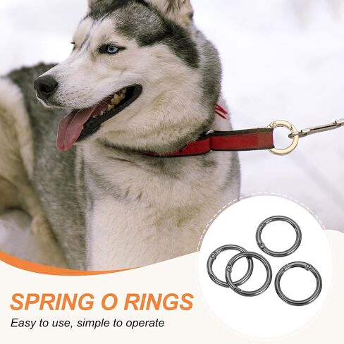 Patikil Spring O Rings ، مقاطع مستديرة معدنية مفاتيح المفاتيح المقطوعة مشابك لأكياس مفاتيح أكياس المحافظ in Saudi Arabia
