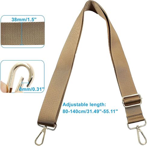 Wide Purse Strap Replacement Crossbody Shoulder Strap Replacement Adjustable Bag Strap Replacement(Taupe) in Kuwait