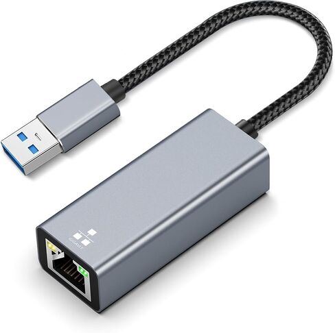 USB C to Ethernet Adapter 1Gbps Gigabit RJ45 Converter - Plug & Play Thunderbolt 3 Compatible Network Adapter for MacBook Pro/iPad Pro/Chromebook/Surface Pro/Dell XPS/Laptop (Space Gray) in Kuwait