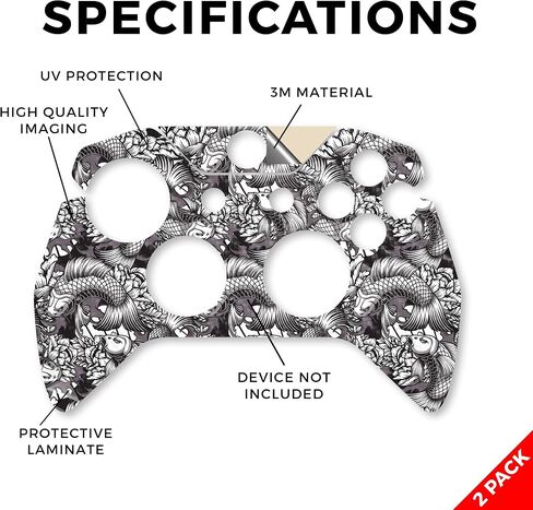 Carbon Fiber Skin Compatible with Microsoft Xbox One Controller (2 Pack) - Dead Wood - Premium 3M Vinyl Protective Wrap Decal Cover - Easy to Apply | Crafted in The USA by MightySkins in Saudi Arabia