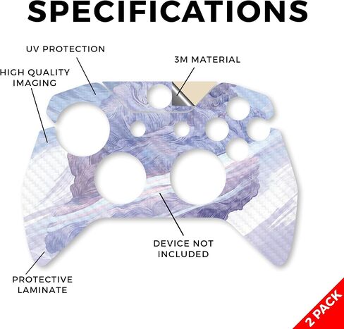 Carbon Fiber Skin Compatible with Microsoft Xbox One Controller (2 Pack) - Dead Wood - Premium 3M Vinyl Protective Wrap Decal Cover - Easy to Apply | Crafted in The USA by MightySkins in Saudi Arabia