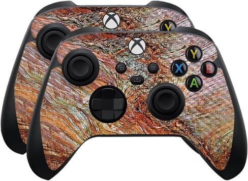 Glossy Glitter Skin Compatible with Microsoft Xbox Series X|S Controller (2 Pack) - Sunflower Field - Premium 3M Vinyl Protective Wrap Decal Cover - Easy to Apply | Crafted in The USA by MightySkins in Kuwait