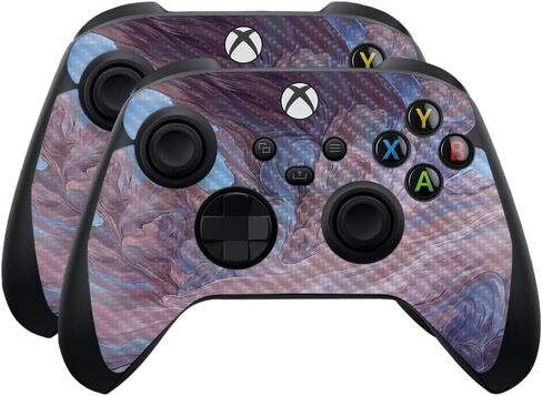 Glossy Glitter Skin Compatible with Microsoft Xbox Series X|S Controller (2 Pack) - Sunflower Field - Premium 3M Vinyl Protective Wrap Decal Cover - Easy to Apply | Crafted in The USA by MightySkins in Kuwait