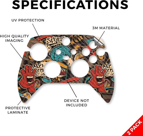 Glossy Glitter Skin Compatible with Microsoft Xbox Series X|S Controller (2 Pack) - Red Hexa Camo - Premium 3M Vinyl Protective Wrap Decal Cover - Easy to Apply | Crafted in The USA by MightySkins in Kuwait