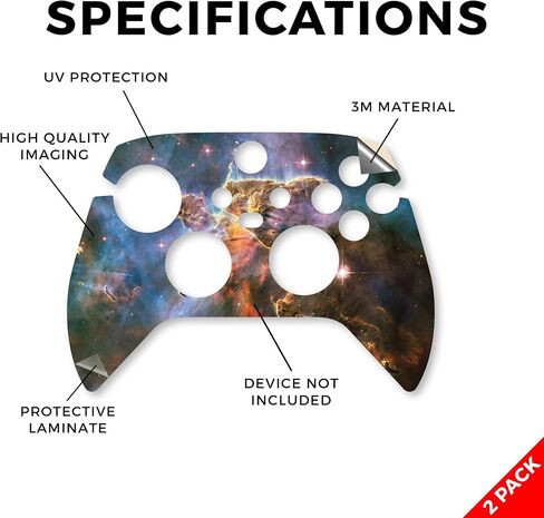 Glossy Glitter Skin Compatible with Microsoft Xbox Series X|S Controller (2 Pack) - Red Hexa Camo - Premium 3M Vinyl Protective Wrap Decal Cover - Easy to Apply | Crafted in The USA by MightySkins in Kuwait