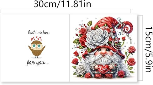 6 Packs DIY 5D Diamond Painting Cards Kits for Adults，Special Shaped Rhinestone，Diamond Art Greeting Cards Gem Art Cards，Thank You Cards Blessing Gift for Women, Men, Mom, Grandma (Flower Basket) in Kuwait